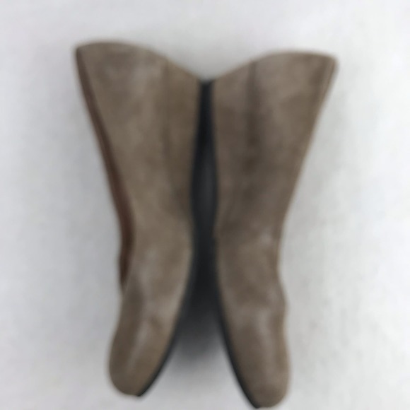 FS/NY Made in Italy Low Wedge Ballet Flats Shoes Slip-On Shimmer Taupe Size 6 - Picture 5 of 13